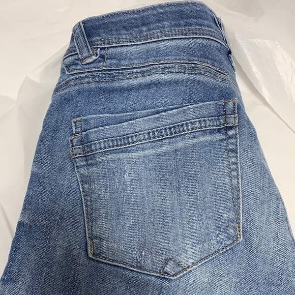 WOMEN'S Democracy Blue Ab Technology Straight Leg Unfinished Cuff Jeans SIze 4 - Picture 5 of 13